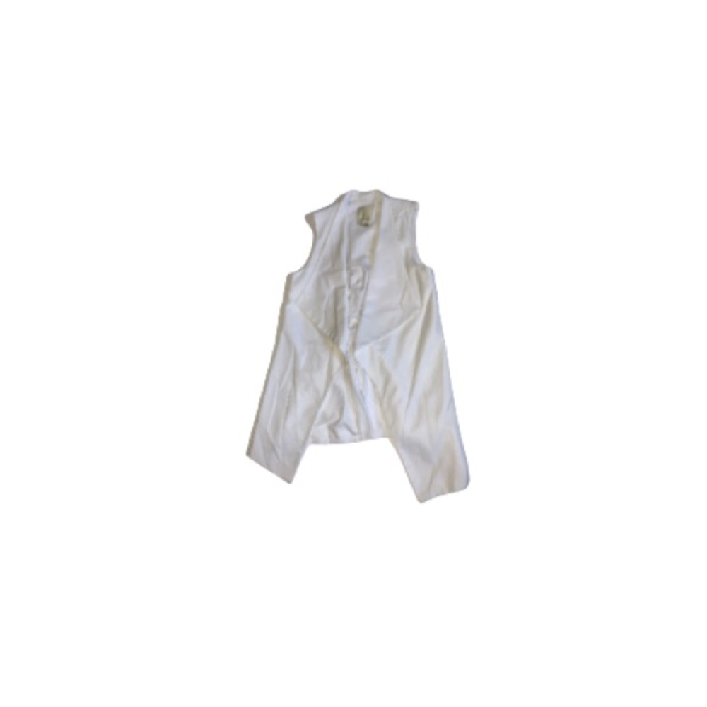 Anthropologie Elevenses Off White Waterfall Vest - Women’s Size Small